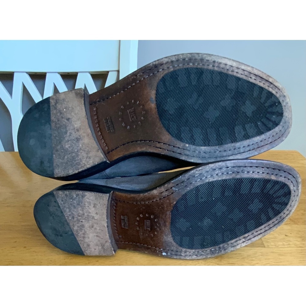 George Brown Bilt Grey Brown Suede Chelsea Boots Mens Size 9M Italy Sample Shoe - Picture 9 of 16